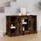 vidaXL - Dressoir - 100x35,5x60 - cm - bewerkt - hout - gerookt - eikenkleurig