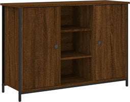 vidaXL - Dressoir - 100x35x70 - cm - bewerkt - hout - bruin - eikenkleur