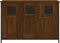 vidaXL - Dressoir - 100x35x70 - cm - bewerkt - hout - bruin - eikenkleur