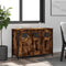 vidaXL - Dressoir - 100x35x70 - cm - bewerkt - hout - gerookt - eikenkleurig