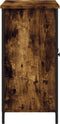 vidaXL - Dressoir - 100x35x70 - cm - bewerkt - hout - gerookt - eikenkleurig