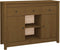 vidaXL - Dressoir - 100x35x74,5 - cm - massief - grenenhout - honingbruin