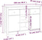 vidaXL - Dressoir - 100x35x74,5 - cm - massief - grenenhout
