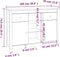 vidaXL - Dressoir - 100x35x74,5 - cm - massief - grenenhout - honingbruin