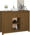 vidaXL - Dressoir - 100x35x74,5 - cm - massief - grenenhout - honingbruin