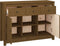 vidaXL - Dressoir - 100x35x74,5 - cm - massief - grenenhout - honingbruin