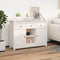 vidaXL - Dressoir - 100x35x74,5 - cm - massief - grenenhout - wit