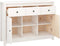 vidaXL - Dressoir - 100x35x74,5 - cm - massief - grenenhout - wit