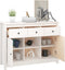 vidaXL - Dressoir - 100x35x74,5 - cm - massief - grenenhout - wit