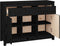vidaXL - Dressoir - 100x35x74,5 - cm - massief - grenenhout - zwart
