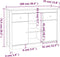 vidaXL - Dressoir - 100x35x74,5 - cm - massief - grenenhout - zwart