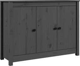 vidaXL - Dressoir - 100x35x74 - cm - massief - grenenhout - grijs