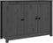 vidaXL - Dressoir - 100x35x74 - cm - massief - grenenhout - grijs