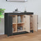 vidaXL - Dressoir - 100x35x74 - cm - massief - grenenhout - grijs