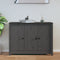 vidaXL - Dressoir - 100x35x74 - cm - massief - grenenhout - grijs