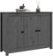 vidaXL - Dressoir - 100x35x74 - cm - massief - grenenhout - grijs