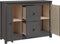 vidaXL - Dressoir - 100x35x74 - cm - massief - grenenhout - grijs