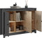 vidaXL - Dressoir - 100x35x74 - cm - massief - grenenhout - grijs