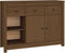 vidaXL - Dressoir - 100x35x74 - cm - massief - grenenhout - honingbruin