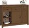 vidaXL - Dressoir - 100x35x74 - cm - massief - grenenhout - honingbruin