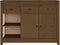 vidaXL - Dressoir - 100x35x74 - cm - massief - grenenhout - honingbruin