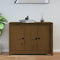 vidaXL - Dressoir - 100x35x74 - cm - massief - grenenhout - honingbruin