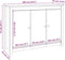 vidaXL - Dressoir - 100x35x74 - cm - massief - grenenhout