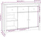 vidaXL - Dressoir - 100x35x74 - cm - massief - grenenhout - honingbruin