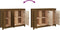 vidaXL - Dressoir - 100x35x74 - cm - massief - grenenhout - honingbruin