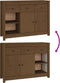 vidaXL - Dressoir - 100x35x74 - cm - massief - grenenhout - honingbruin