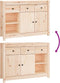 vidaXL - Dressoir - 100x35x74 - cm - massief - grenenhout