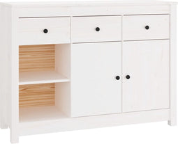 vidaXL - Dressoir - 100x35x74 - cm - massief - grenenhout - wit