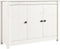 vidaXL - Dressoir - 100x35x74 - cm - massief - grenenhout - wit