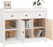 vidaXL - Dressoir - 100x35x74 - cm - massief - grenenhout - wit