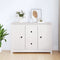 vidaXL - Dressoir - 100x35x74 - cm - massief - grenenhout - wit