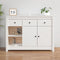 vidaXL - Dressoir - 100x35x74 - cm - massief - grenenhout - wit