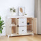 vidaXL - Dressoir - 100x35x74 - cm - massief - grenenhout - wit
