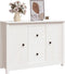 vidaXL - Dressoir - 100x35x74 - cm - massief - grenenhout - wit