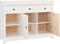 vidaXL - Dressoir - 100x35x74 - cm - massief - grenenhout - wit