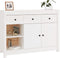 vidaXL - Dressoir - 100x35x74 - cm - massief - grenenhout - wit