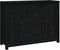 vidaXL - Dressoir - 100x35x74 - cm - massief - grenenhout - zwart