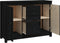 vidaXL - Dressoir - 100x35x74 - cm - massief - grenenhout - zwart