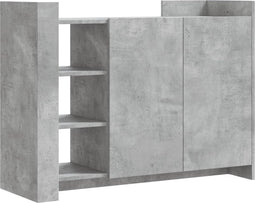 vidaXL - Dressoir - 100x35x75 - cm - bewerkt - hout - betongrijs