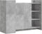 vidaXL - Dressoir - 100x35x75 - cm - bewerkt - hout - betongrijs
