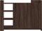 vidaXL - Dressoir - 100x35x75 - cm - bewerkt - hout - bruin - eikenkleur