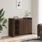 vidaXL - Dressoir - 100x35x75 - cm - bewerkt - hout - bruin - eikenkleur