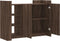 vidaXL - Dressoir - 100x35x75 - cm - bewerkt - hout - bruin - eikenkleur