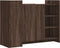 vidaXL - Dressoir - 100x35x75 - cm - bewerkt - hout - bruin - eikenkleur