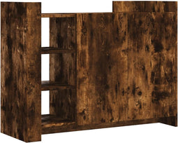 vidaXL - Dressoir - 100x35x75 - cm - bewerkt - hout - gerookt - eikenkleurig
