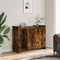 vidaXL - Dressoir - 100x35x75 - cm - bewerkt - hout - gerookt - eikenkleurig